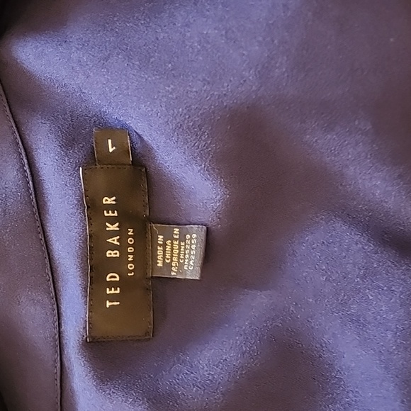 Ted Baker London Women's Blue Hedgerow Floral Stripe Wrap Dress Size 1 - Picture 3 of 6